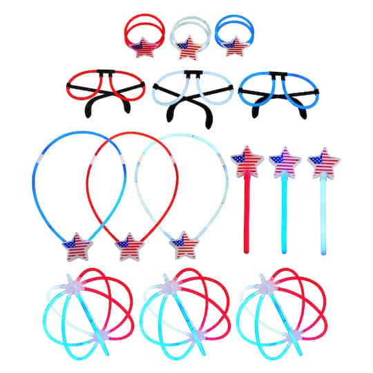 Red, White &#x26; Blue Glow Value Pack by Creatology&#x2122;
